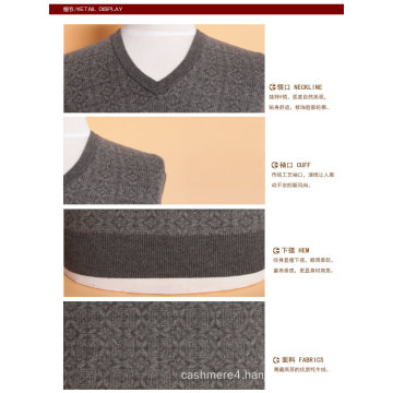 Yak Wool/Cashmere V Neck Pullover Long Sleeve Sweater/Garment/Clothes/Knitwear